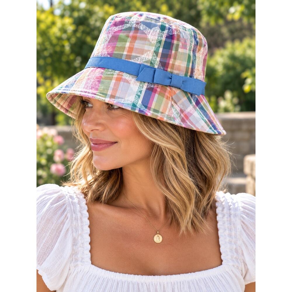 Y2K Coach Poppy Signature Madras Crusher Hat Size XS/S